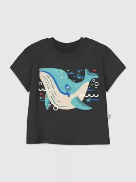 T-shirt con stampa "Its a Whale" per bambini