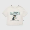 T-shirt con stampa "Jasmine" in stile universitario per bambini