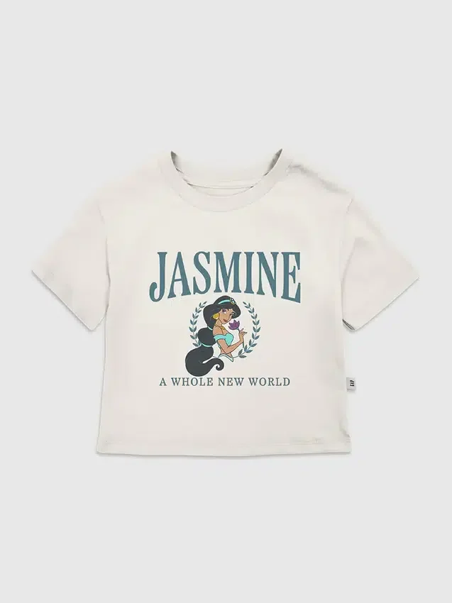 T-shirt con stampa "Jasmine" in stile universitario per bambini