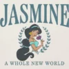 T-shirt con stampa "Jasmine" in stile universitario per bambini