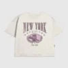 T-shirt con stampa "Kids New York College"