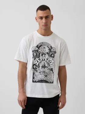 T-shirt con stampa Led Zeppelin dal taglio comodo