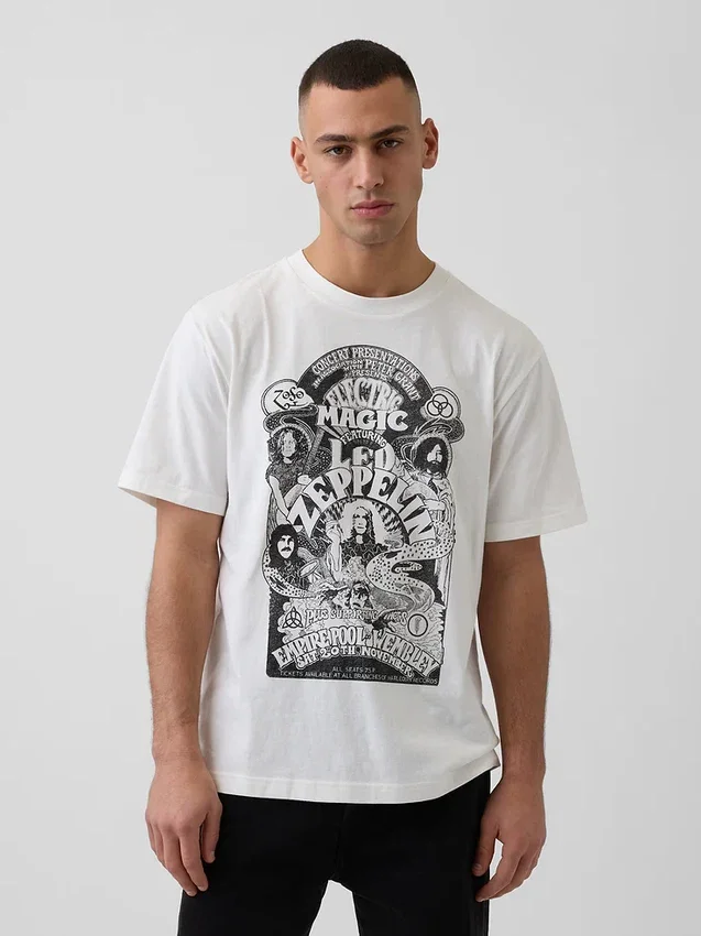 T-shirt con stampa Led Zeppelin dal taglio comodo