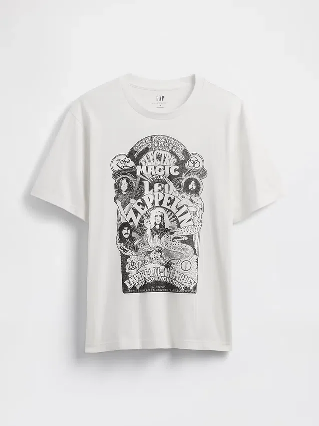 T-shirt con stampa Led Zeppelin dal taglio comodo