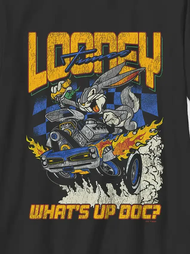 T-shirt con stampa Looney Tunes Rabbit Racer per bambini