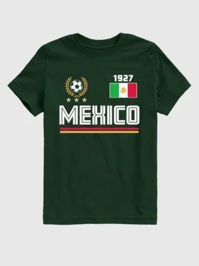 T-shirt con stampa "Maglia da calcio del Messico" per bambini