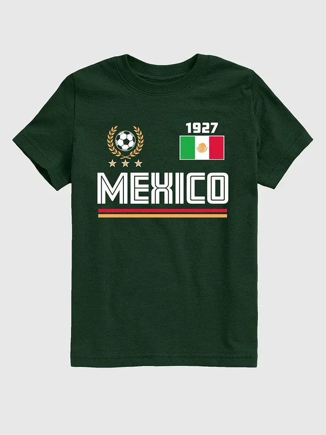 T-shirt con stampa "Maglia da calcio del Messico" per bambini