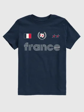 T-shirt con stampa "Maglia da calcio della Francia" per bambini