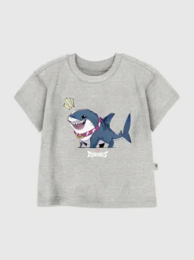 T-shirt con stampa "Marvel Rivals Jeff the Shark" per bambini piccoli