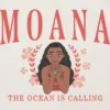 T-shirt con stampa "Moana" in stile college per bambini