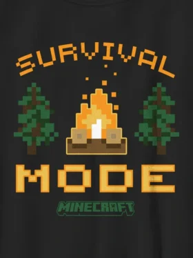 T-shirt con stampa “Modalità Sopravvivenza” di Minecraft per bambini