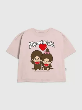 T-shirt con stampa "Monchhichi" per bambini