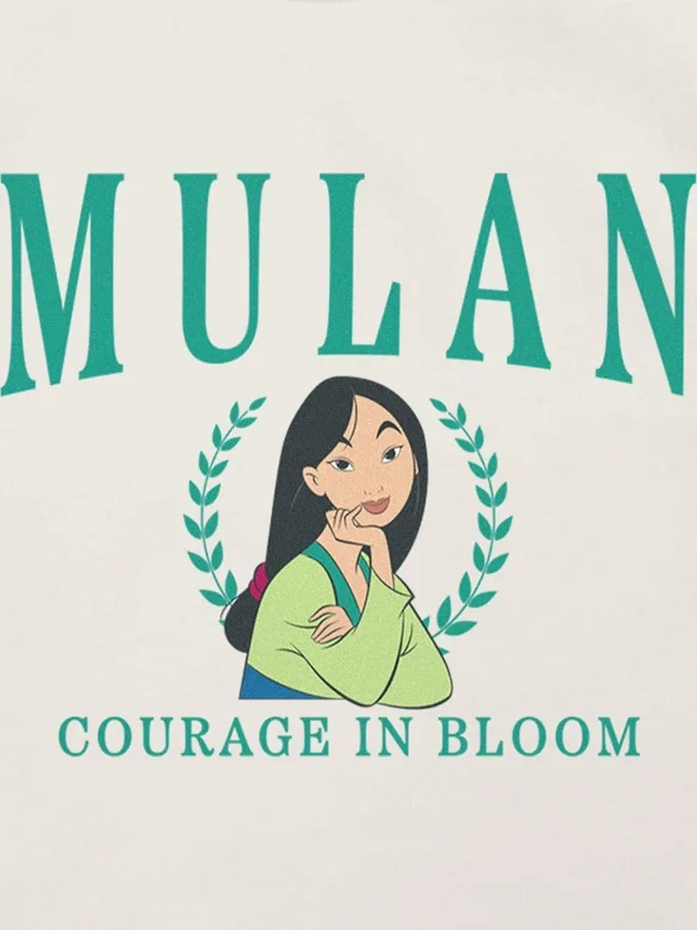 T-shirt con stampa "Mulan Collegiate" per bambini