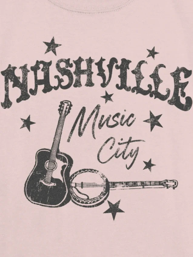 T-shirt con stampa "Nashville Music City" per bambini