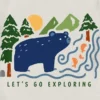 T-shirt con stampa “Orso nel bosco” per bambini piccoli