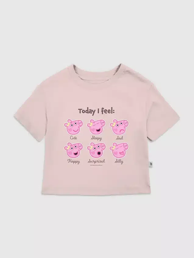 T-shirt con stampa "Peppa Pig Moods" per bambini piccoli