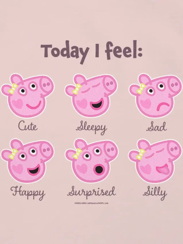 T-shirt con stampa "Peppa Pig Moods" per bambini piccoli