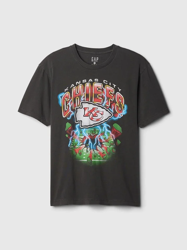 T-shirt con stampa per adulti dei Kansas City Chiefs della NFL