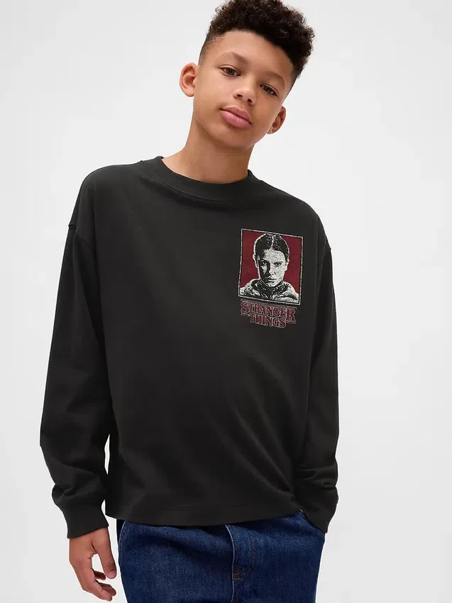 T-shirt con stampa per bambini “Stranger Things”