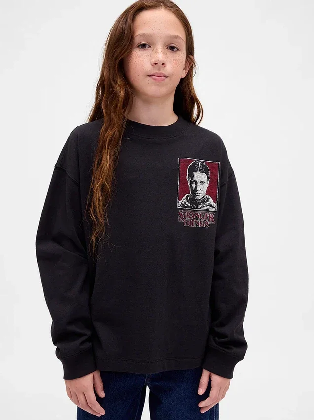T-shirt con stampa per bambini “Stranger Things”