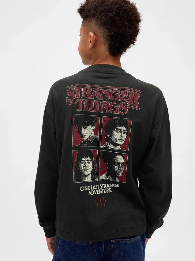 T-shirt con stampa per bambini “Stranger Things”