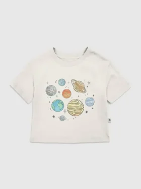 T-shirt con stampa "Planets Jumble" per bambini