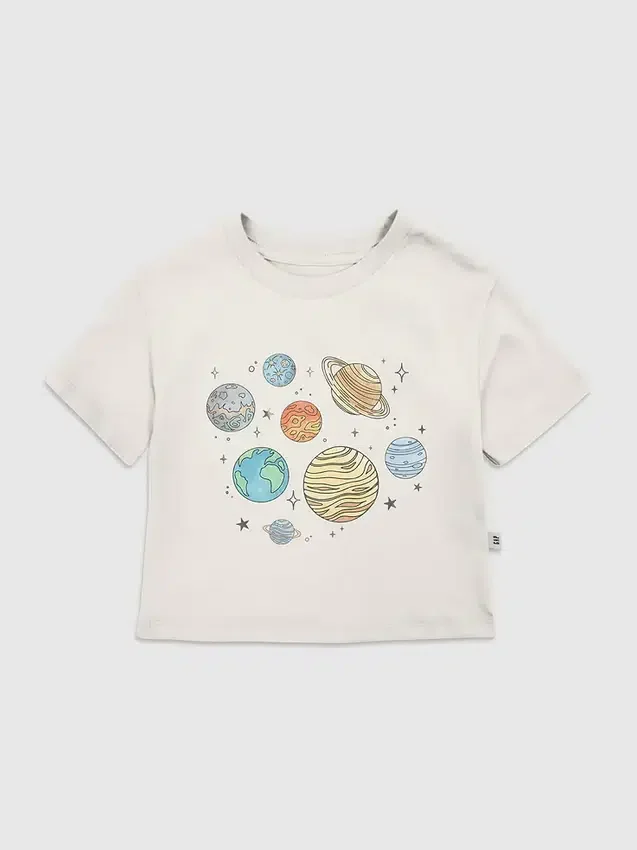 T-shirt con stampa "Planets Jumble" per bambini