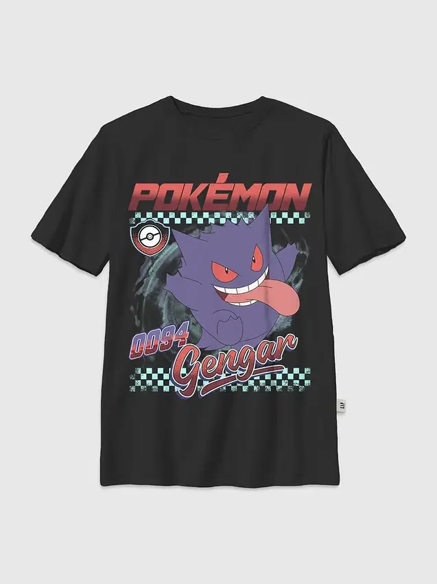 T-shirt con stampa "Pokémon Gengar Racer" per bambini