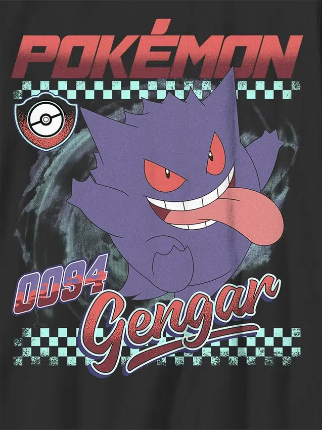 T-shirt con stampa "Pokémon Gengar Racer" per bambini