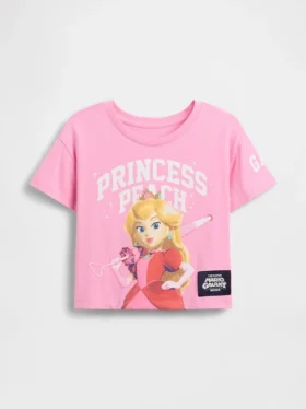 T-shirt con stampa Princess Peach per bambini
