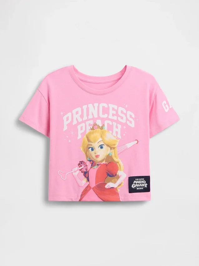 T-shirt con stampa Princess Peach per bambini