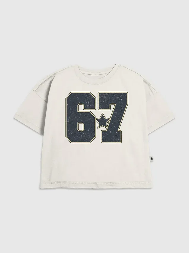 T-shirt con stampa "Six Seven" per bambini