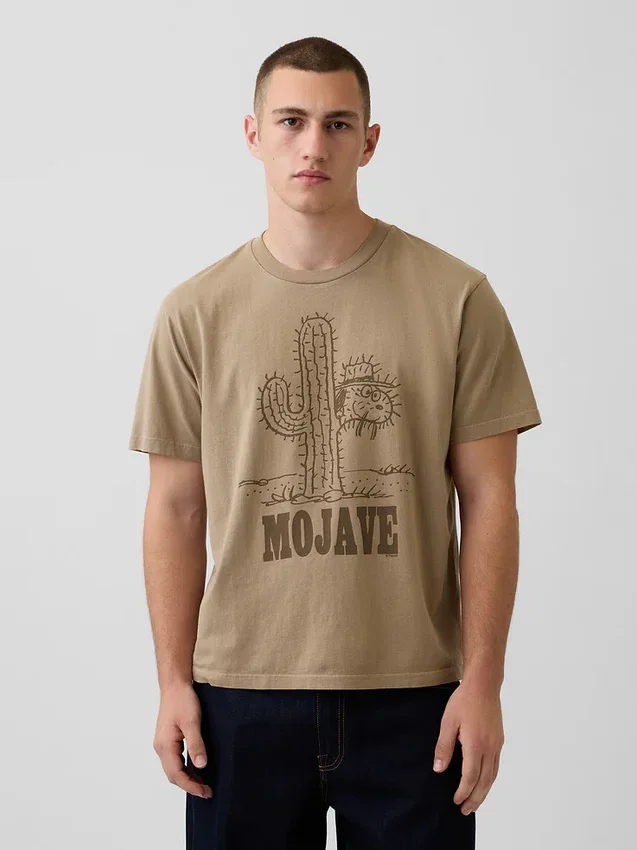 T-shirt con stampa Snoopy Mojave dal taglio comodo