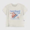 T-shirt con stampa "Snowboard Club" per bambini