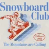 T-shirt con stampa "Snowboard Club" per bambini