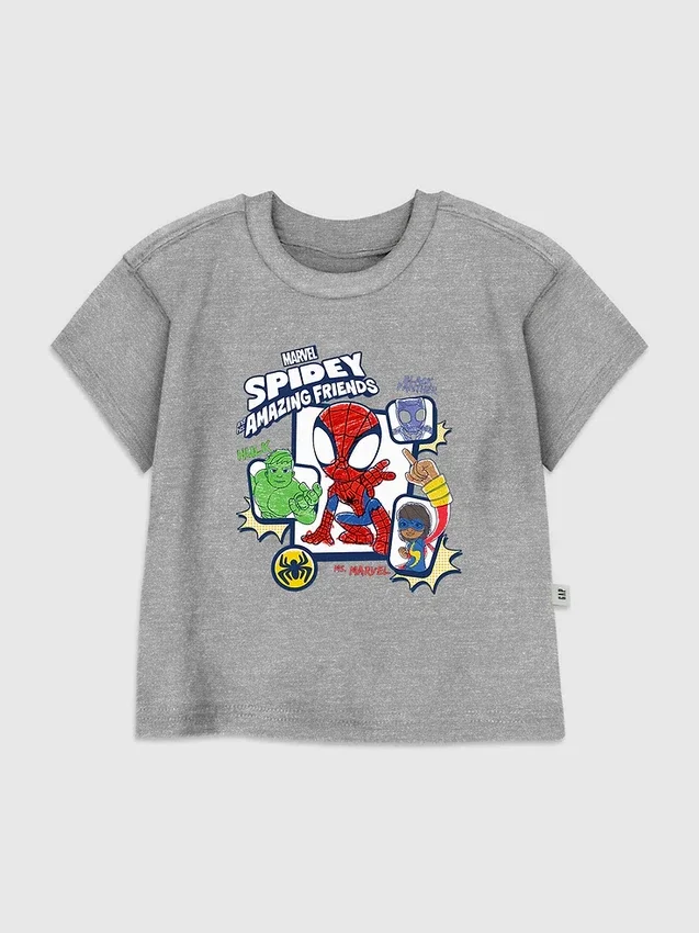 T-shirt con stampa "Spidey and His Amazing Friends" per bambini