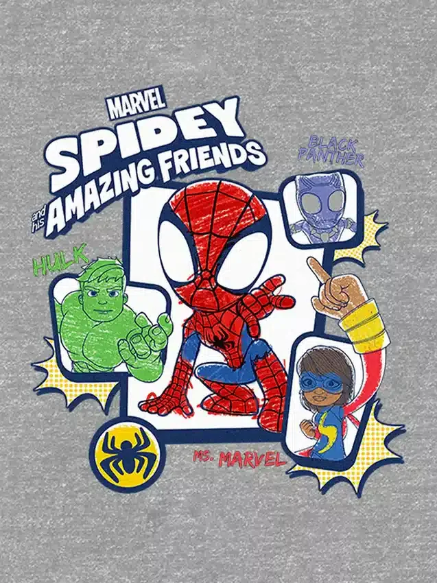 T-shirt con stampa "Spidey and His Amazing Friends" per bambini