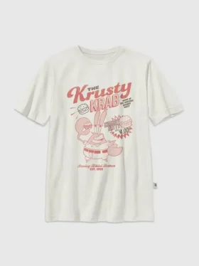 T-shirt con stampa Spongebob Krusty Krab per bambini