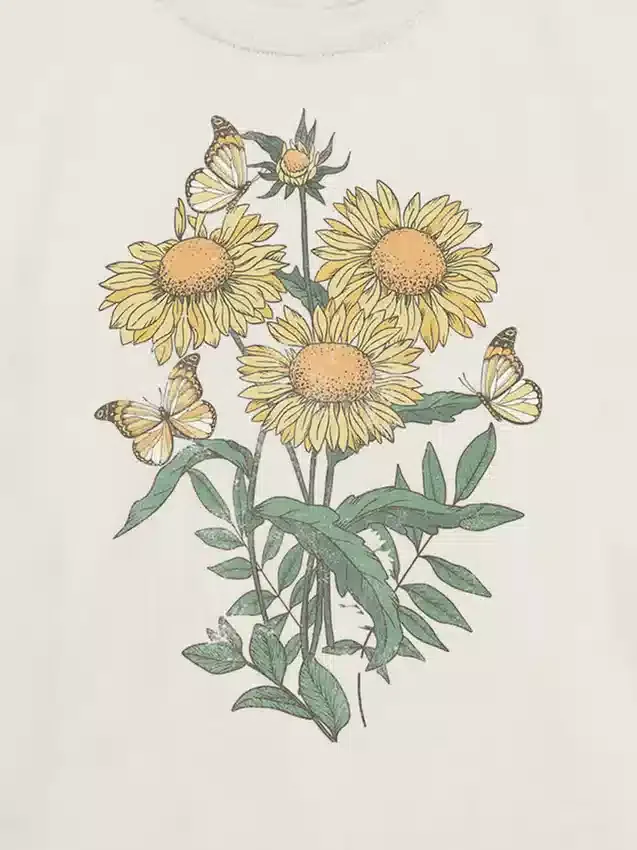 T-shirt con stampa "Sunflowers" per bambini