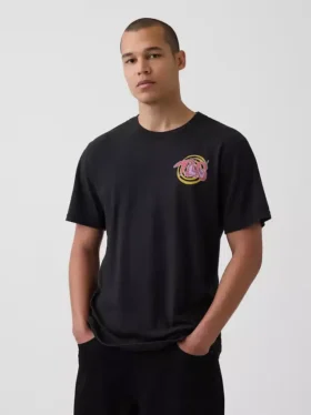T-shirt con stampa "Tlc" dal taglio comodo