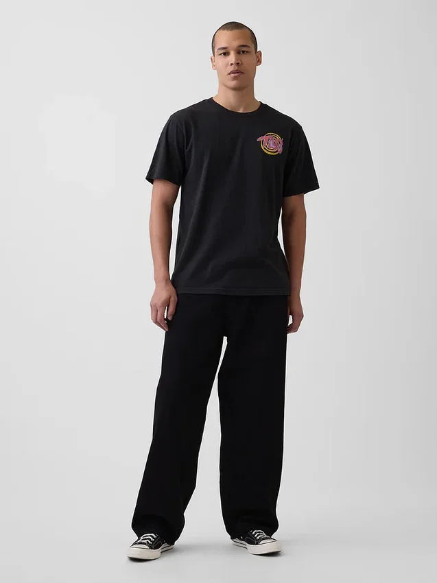 T-shirt con stampa "Tlc" dal taglio comodo