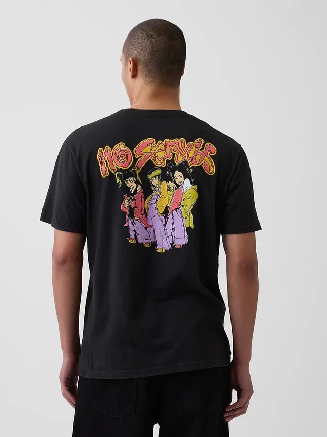 T-shirt con stampa "Tlc" dal taglio comodo