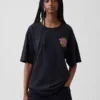 T-shirt con stampa "Tlc" dal taglio comodo