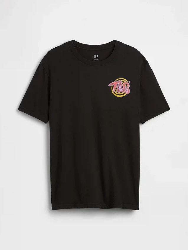 T-shirt con stampa "Tlc" dal taglio comodo