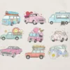T-shirt con stampa "Trucks and Cars" per bambini
