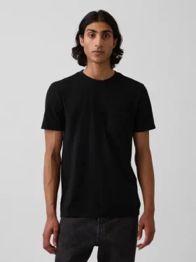 T-shirt con tasca in cotone biologico per adulti
