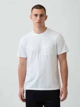T-shirt con tasca in cotone biologico per adulti