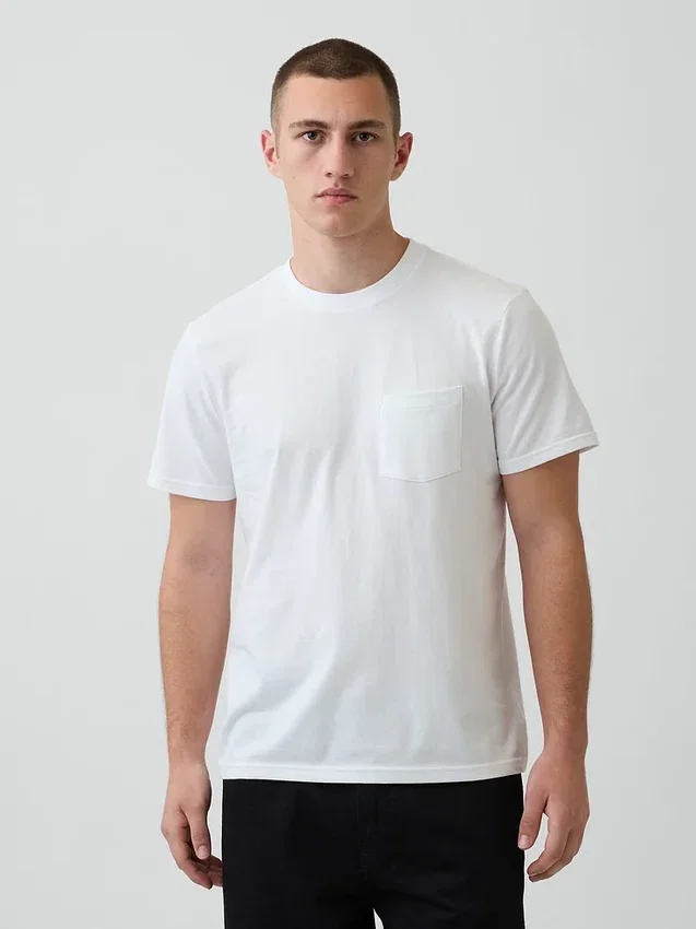T-shirt con tasca in cotone biologico per adulti
