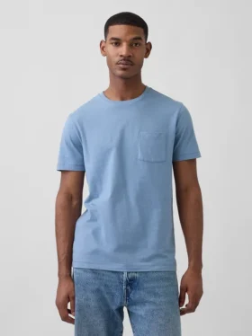 T-shirt con tasca in cotone biologico per adulti