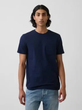 T-shirt con tasca in cotone biologico per adulti